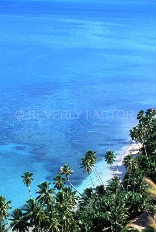Islands;Fiji;palm trees;birds eye view;blue water